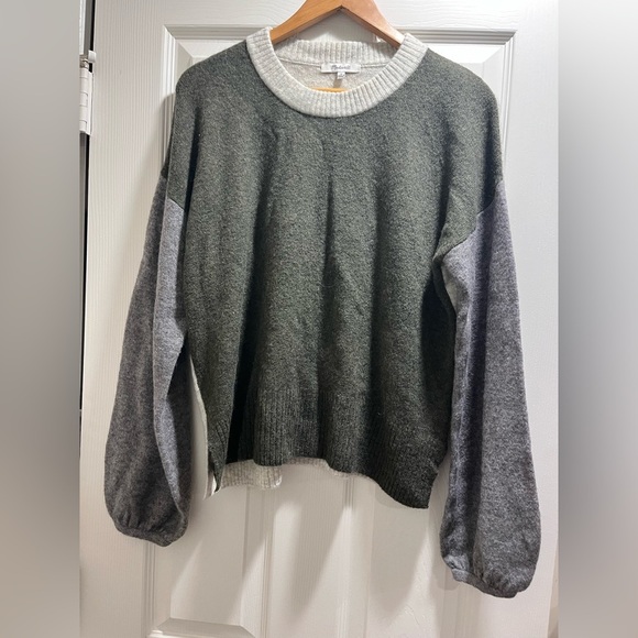 NEW WITH TAGS Madewell Green and Gray Sweater - Picture 1 of 4